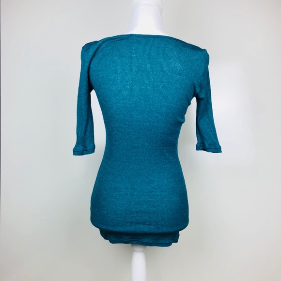 Michael Stars Stretchy V-Neck Shirt - Picture 4 of 5